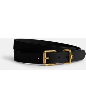 COACH Roller Buckle Belt, 25 Mm - Black