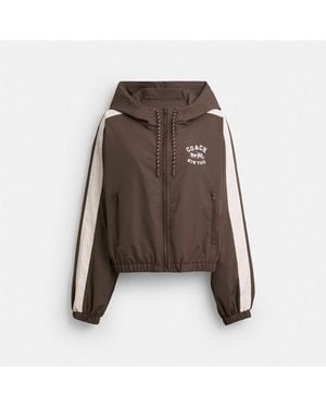 COACH Colorblock Windbreaker - Brown