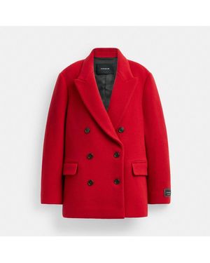 Red COACH Coats for Women | Lyst