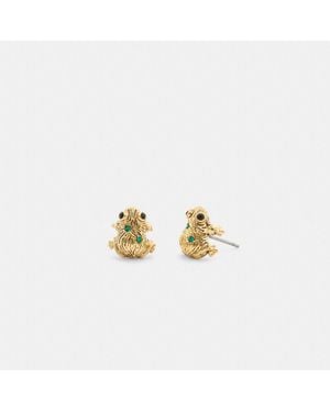 COACH Brushed Frog Stud Earrings - Metallic