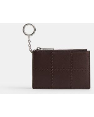 Coachtopia Alter/Ego Zip Card Case With Key Ring - Brown
