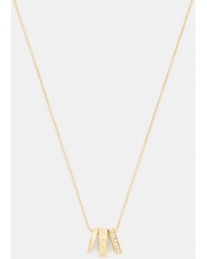 COACH Repeated C Rondelle Necklace - Metallic
