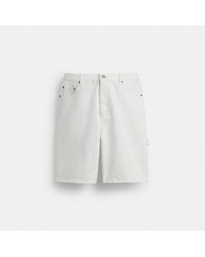 COACH Denim Shorts - White
