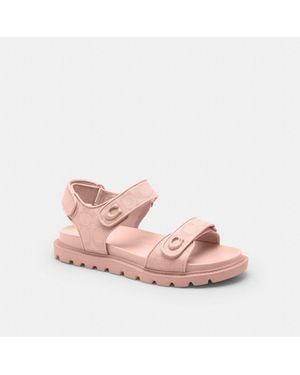 COACH Brynn Sandal In Signature Canvas - Pink