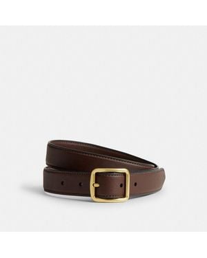 COACH Classic Buckle Belt With Hip Detail%2c 25mm - Brown