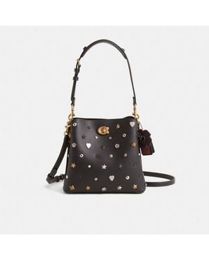 COACH Upcrafted Willow Bucket Bag - Black
