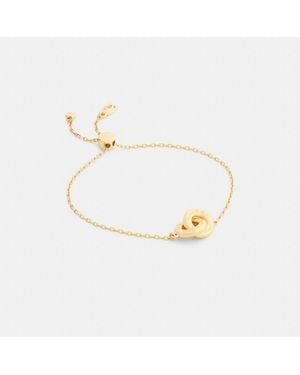 COACH Interlock Slider Bracelet - Metallic