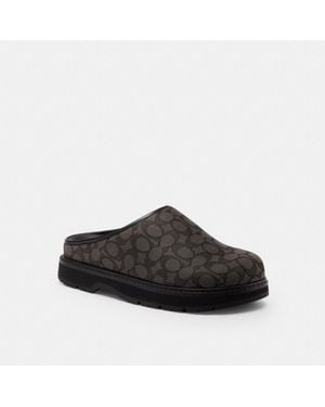 COACH Sport Clog In Signature Jacquard - Brown
