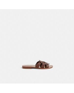 COACH Restored Issa Sandal - Brown