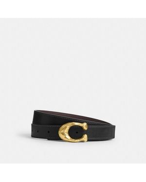 COACH C Hardware Reversible Belt, 25mm - Black