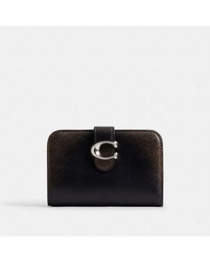 COACH Tabby Wallet In Loved Leather - Black