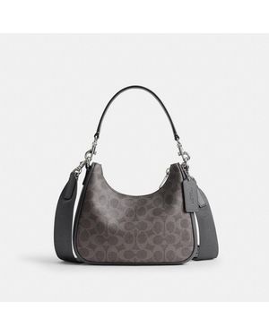 COACH Nolan Hobo Bag In Signature Canvas - Grey