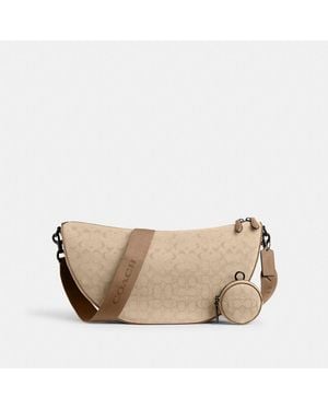COACH Hall Soft Sling Bag 45 In Signature Jacquard - Natural