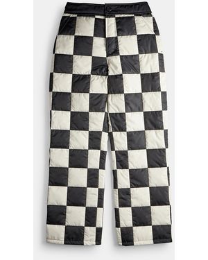 Coachtopia Loop Puffer Pants With Checkerboard Quilting - Black