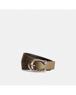 COACH Restored Signature Buckle Cut To Size Reversible Belt, 38mm - Pink