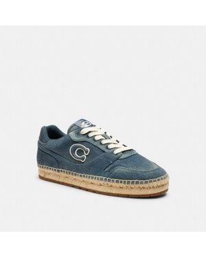 COACH Soho Espadrille Sneaker In Loved Denim - Blue