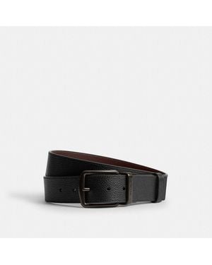 COACH Boxed Plaque And Harness Buckle Cut-to-size Reversible Belt, 38mm - Black
