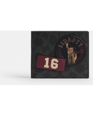 COACH 3-In-1 Wallet With Stickers - Black
