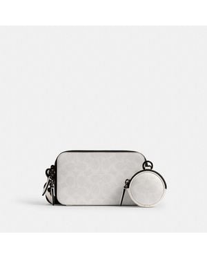 COACH Charter Slim Crossbody Bag In Signature Canvas - White