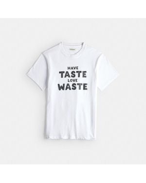 COACH Relaxed T Shirt With Wasty Print - White