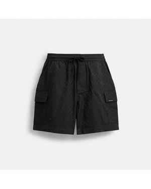 COACH Signature Jacquard Shorts - Black