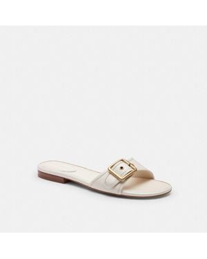 COACH Margot Flat Sandal - Natural