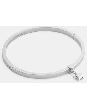 COACH Star Charm Thin Hinged Bangle - White