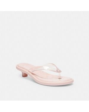COACH Jelly Thong Sandal In Signature - Pink