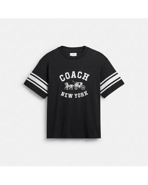 COACH Tシャツ Coach Men's Heather Grey Signature Organic Cotton T Shirt