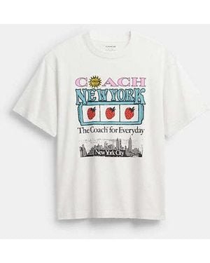 COACH New York Collage Relaxed T-Shirt - Black