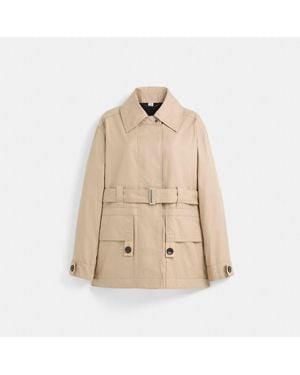 COACH Restored Belted Utility Jacket - Natural
