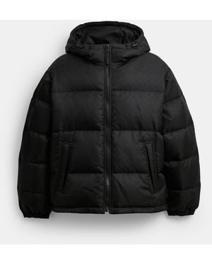 COACH Tonal Signature Down Jacket - Black