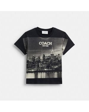 COACH Postcard 90's Fit T-Shirt - Black