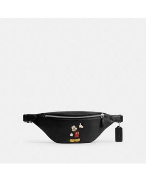 COACH Disney X Charter Belt Bag 7 With Mickey Mouse - Black