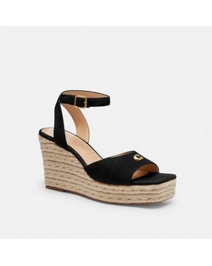 COACH Espadrille Wedge - Black