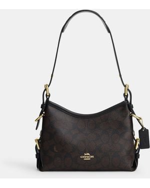 COACH Laurel Shoulder Bag 22 With Buckles - Black