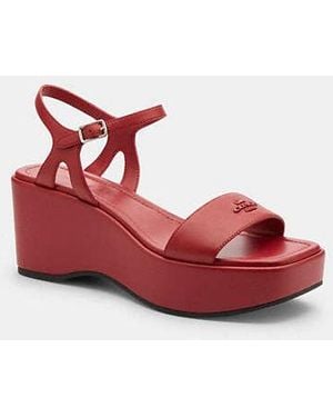 COACH Gale Wedge Sandal - Red