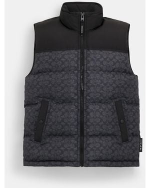 COACH Signature Down Vest - Black