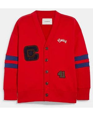 COACH Varsity Cardigan - Red