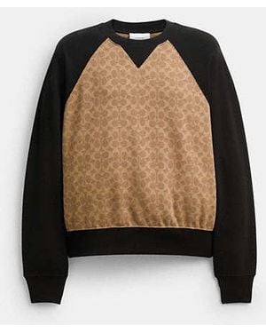 COACH Signature Crewneck Sweatshirt - Black