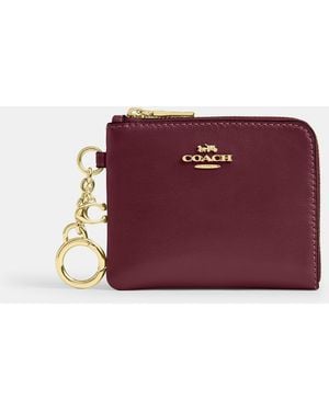 COACH Small Corner Zip Wallet - Red