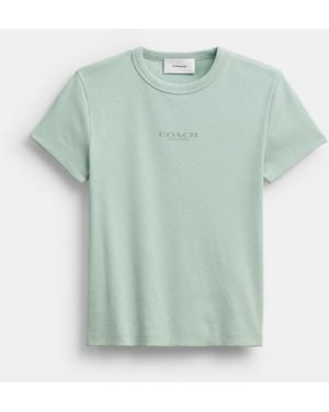 COACH New York Ribbed T-Shirt in Black | Lyst