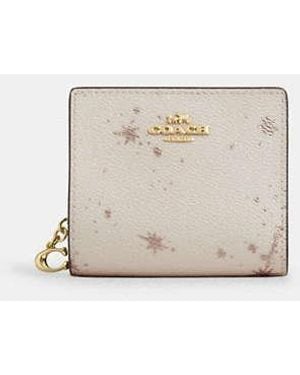 COACH Snap Wallet With Star Print - Black