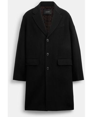 COACH Double Faced Coat - Black