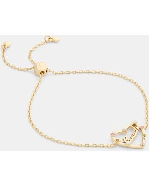 COACH Script Heart Slider Bracelet - Metallic