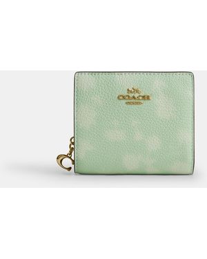 COACH Snap Wallet With Floral Print - Green