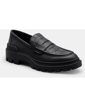 COACH Loafer With Signature Print - Black