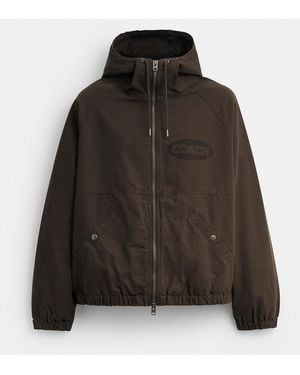 COACH Canvas Zip Jacket - Black