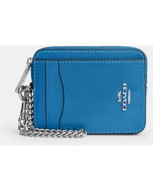 COACH Zip Card Case - Blue