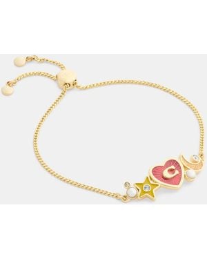 COACH Celestial Stars And Hearts Slider Bracelet - Metallic